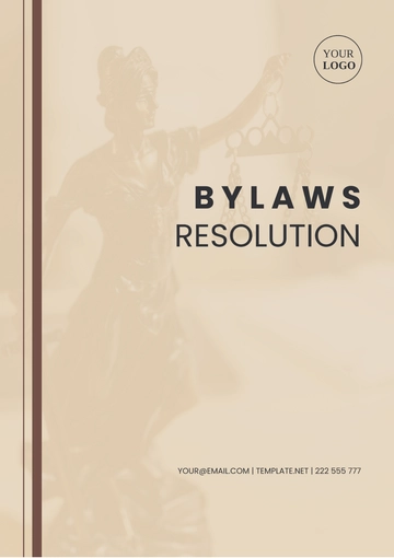 Free Bylaws Resolution Template to Edit Online