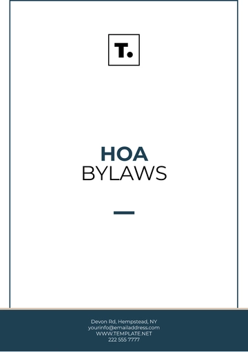 Free HOA Bylaws Template to Edit Online
