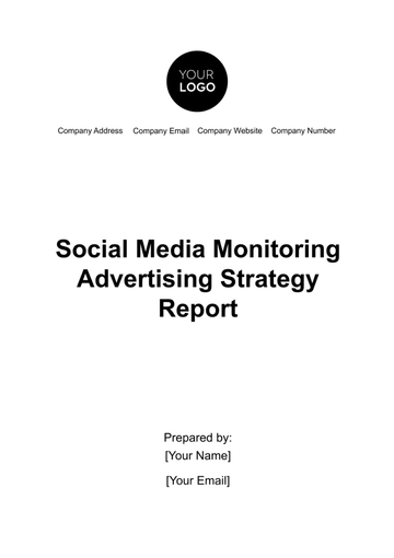 Free Social Media Monitoring Advertising Strategy Report Template to Edit Online