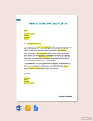 Medical Collector Cover Letter