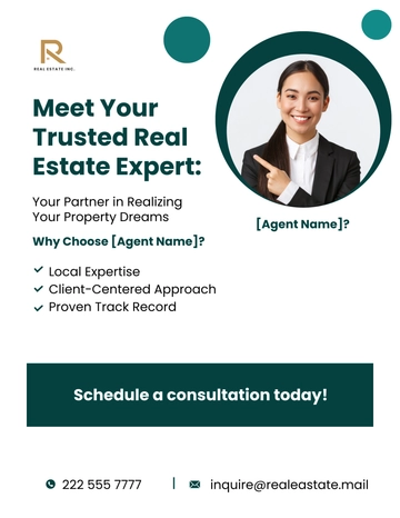 Free Real Estate Agent Profile Flyer Template to Edit Online