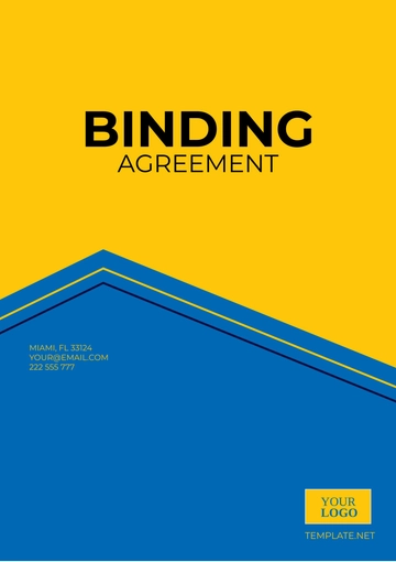 Free Binding Agreement Template to Edit Online