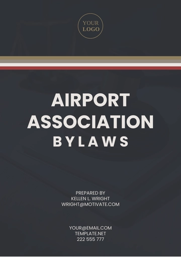 Free Airport Association Bylaws Template to Edit Online