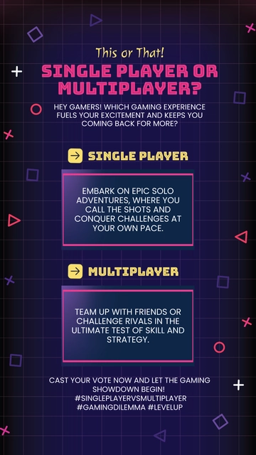 Free Single Player or Multiplayer This or That Story Template to Edit Online