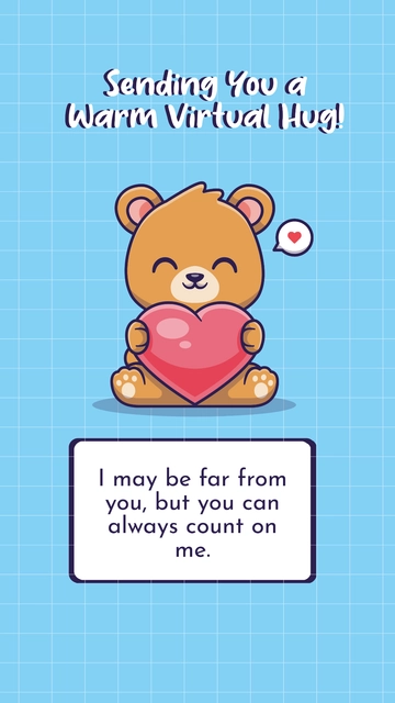 Free Hug Get Well Soon Card Template to Edit Online