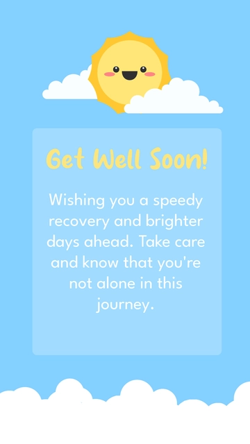 Free Get Well Soon Card Template to Edit Online