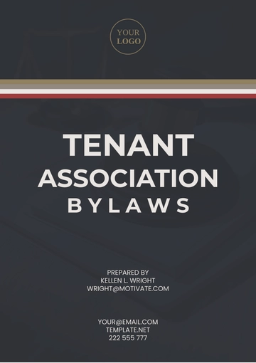 Free Tenant Association Bylaws Template to Edit Online