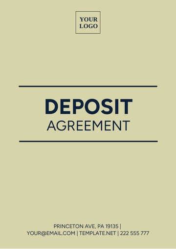 Free Deposit Agreement Template to Edit Online