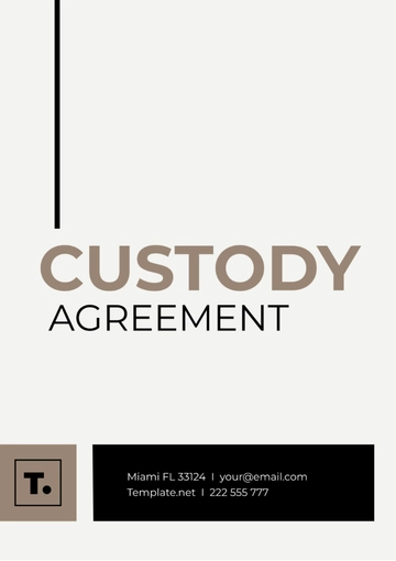 Free Custody Agreement Template to Edit Online