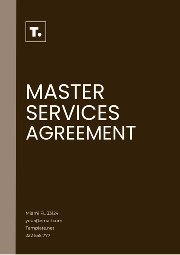 Free Master Service Agreement Template to Edit Online