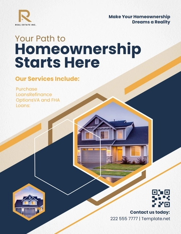 Free Home Financing and Mortgage Options Flyer Template to Edit Online