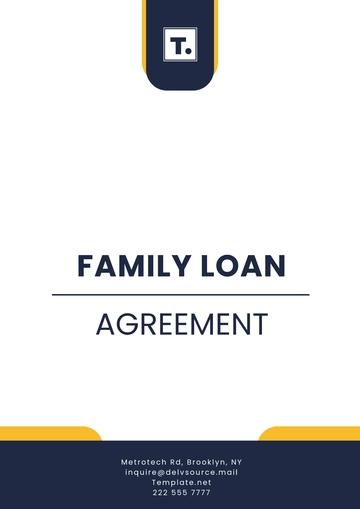 Free Family Loan Agreement Template to Edit Online