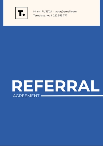 Free Referral Agreement Template to Edit Online