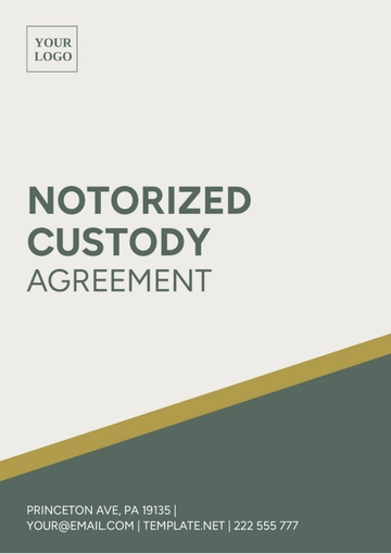 Free Notarized Custody Agreement Template to Edit Online