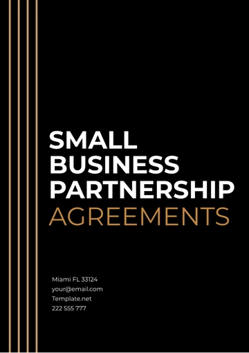 Free Small Business Partnership Agreement Template to Edit Online