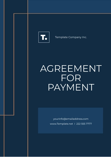 Free Agreement Template for Payment to Edit Online