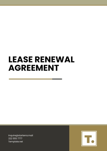 Free Lease Renewal Agreement Template to Edit Online | Template.net