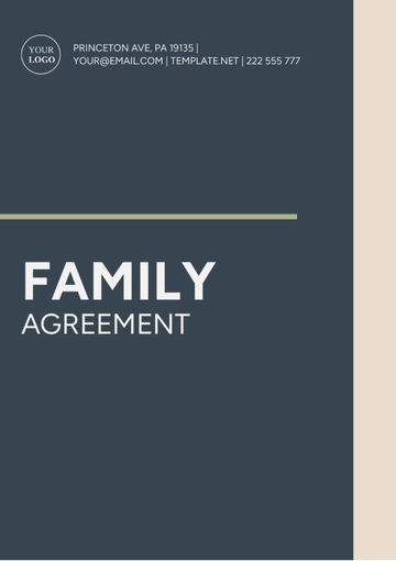 Free Family Agreement Template to Edit Online