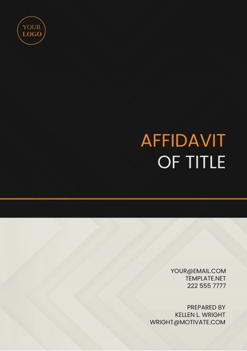 Free Florida Affidavit of Title Template to Edit Online