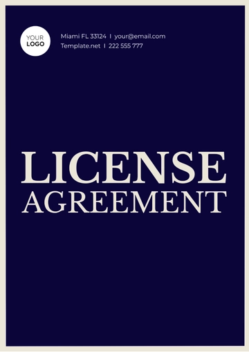 Free License Agreement Template to Edit Online