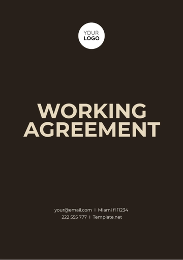 Free Working Agreement Template to Edit Online