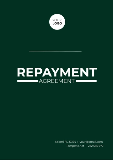 Free Repayment Agreement Template to Edit Online