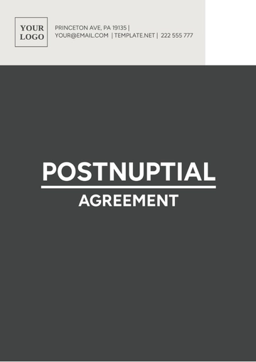 Free Postnuptial Agreement Template to Edit Online Free Postnuptial Agreement Template to Edit Online