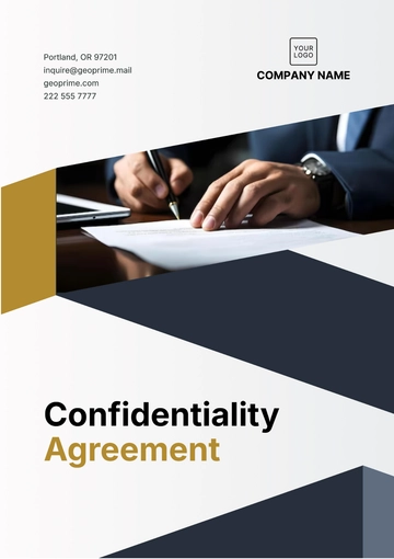 Free Confidentiality Agreement Template to Edit Online