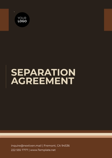 Free Separation Agreement Template to Edit Online