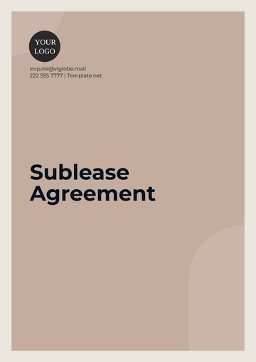 Free Sublease Agreement Template to Edit Online