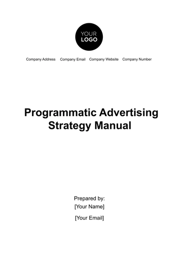 Free Programmatic Advertising Strategy Manual Template to Edit Online