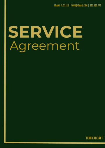 Free Service Agreement Template to Edit Online