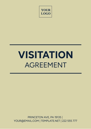 Free Visitation Agreement Template to Edit Online