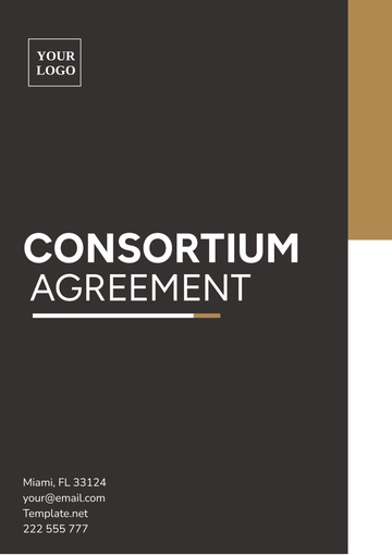 Free Consortium Agreement Template to Edit Online
