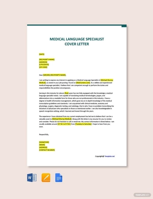 Medical Language Specialist Cover Letter