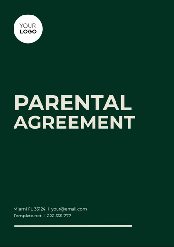 Free Parental Agreement Template to Edit Online