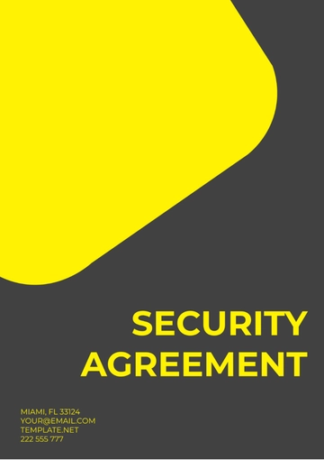 Free Security Agreement Template to Edit Online