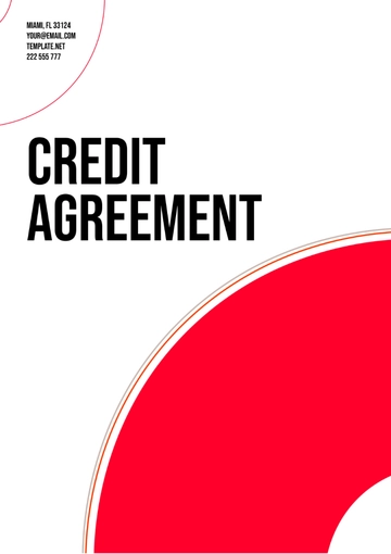 Free Credit Agreement Template to Edit Online