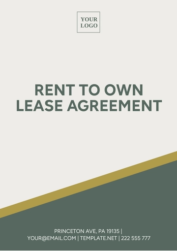 Free Rent to Own Lease Agreement Template to Edit Online
