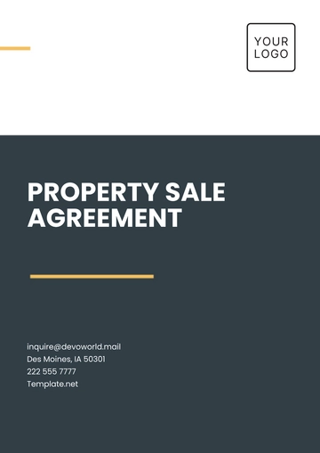 Free Property Sale Agreement Template to Edit Online