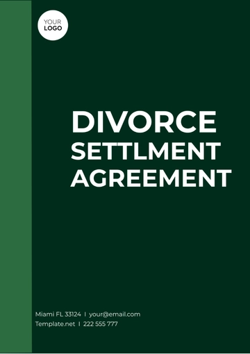 Free Divorce Settlement Agreement Template to Edit Online