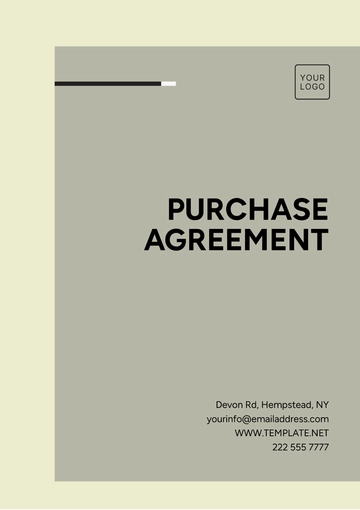 Free Purchase Agreement Format Template to Edit Online