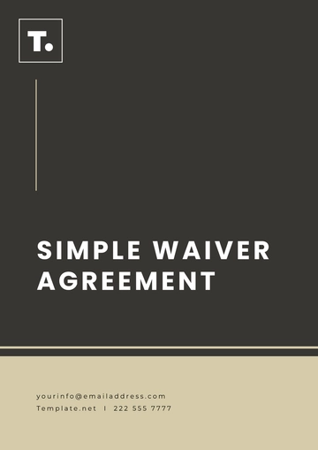 Free Simple Waiver Agreement Template to Edit Online
