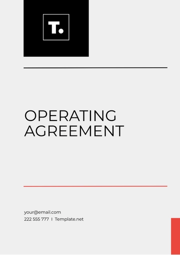 Free Operating Agreement Template to Edit Online