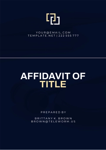 Free Hawaii Affidavit of Title Template to Edit Online