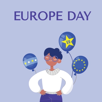 Free Europe Day Clipart Template to Edit Online