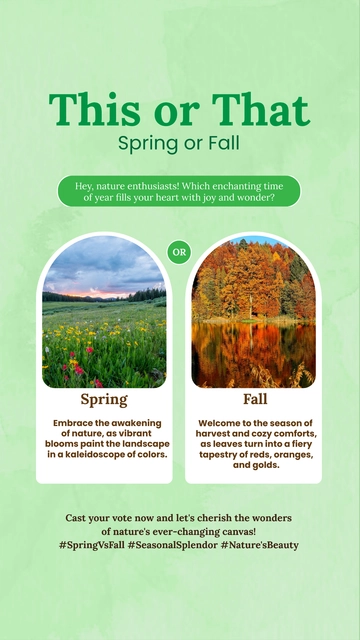 Free Spring or Fall This or That Template to Edit Online