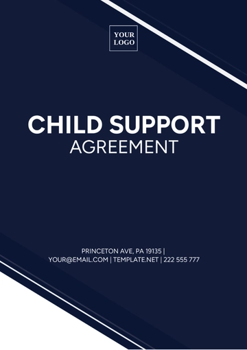 Free Child Support Agreement Template to Edit Online