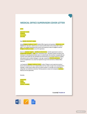 Medical Office Supervisor Cover Letter