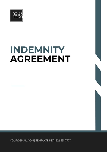 Free Indemnity Agreement Template to Edit Online